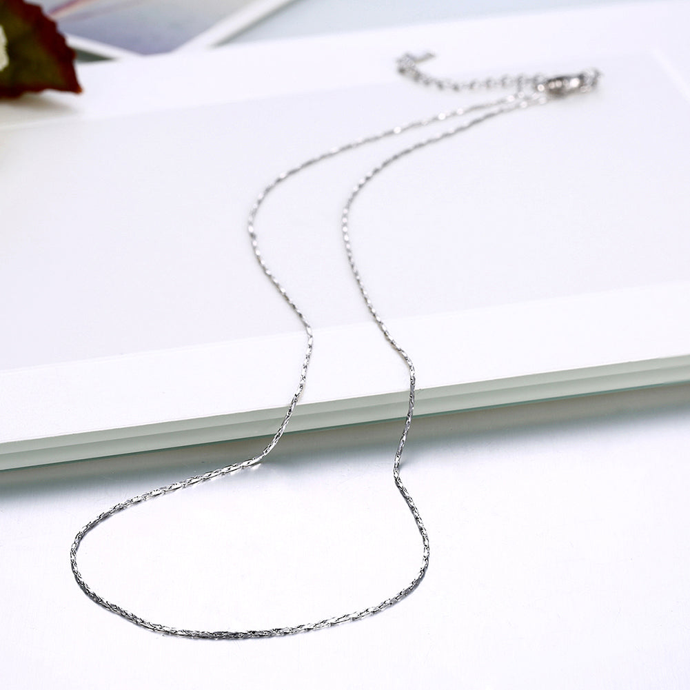 18K White Gold Plated Mini Singapore Chain Necklace, , Golden NYC Jewelry, Golden NYC Jewelry jewelryjewelry deals, swarovski crystal jewelry, groupon jewelry,, jewelry for mom,