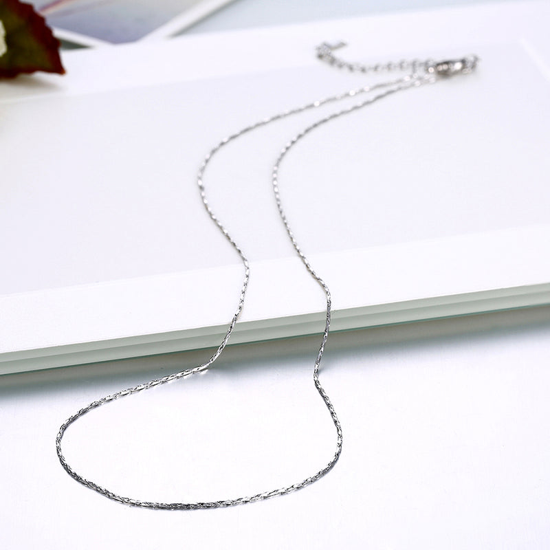 18K White Gold Plated Mini Singapore Chain Necklace, , Golden NYC Jewelry, Golden NYC Jewelry jewelryjewelry deals, swarovski crystal jewelry, groupon jewelry,, jewelry for mom,