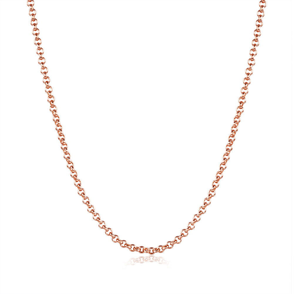 18K Rose Gold Plated Sleek Link Chain Necklace, , Golden NYC Jewelry, Golden NYC Jewelry jewelryjewelry deals, swarovski crystal jewelry, groupon jewelry,, jewelry for mom,