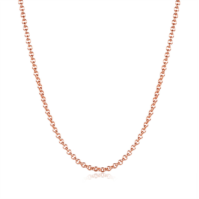 18K Rose Gold Plated Sleek Link Chain Necklace, , Golden NYC Jewelry, Golden NYC Jewelry jewelryjewelry deals, swarovski crystal jewelry, groupon jewelry,, jewelry for mom,