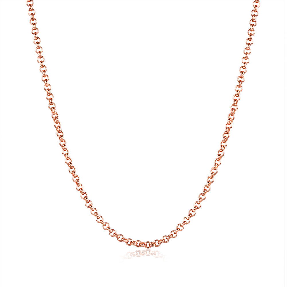 18K Rose Gold Plated Sleek Link Chain Necklace, , Golden NYC Jewelry, Golden NYC Jewelry  jewelryjewelry deals, swarovski crystal jewelry, groupon jewelry,, jewelry for mom,