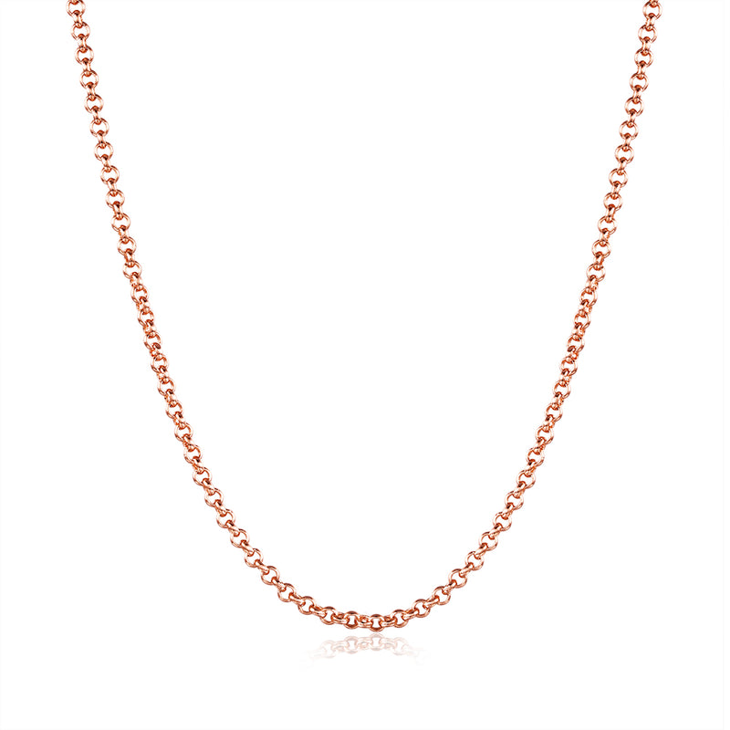 18K Rose Gold Plated Sleek Link Chain Necklace, , Golden NYC Jewelry, Golden NYC Jewelry  jewelryjewelry deals, swarovski crystal jewelry, groupon jewelry,, jewelry for mom,