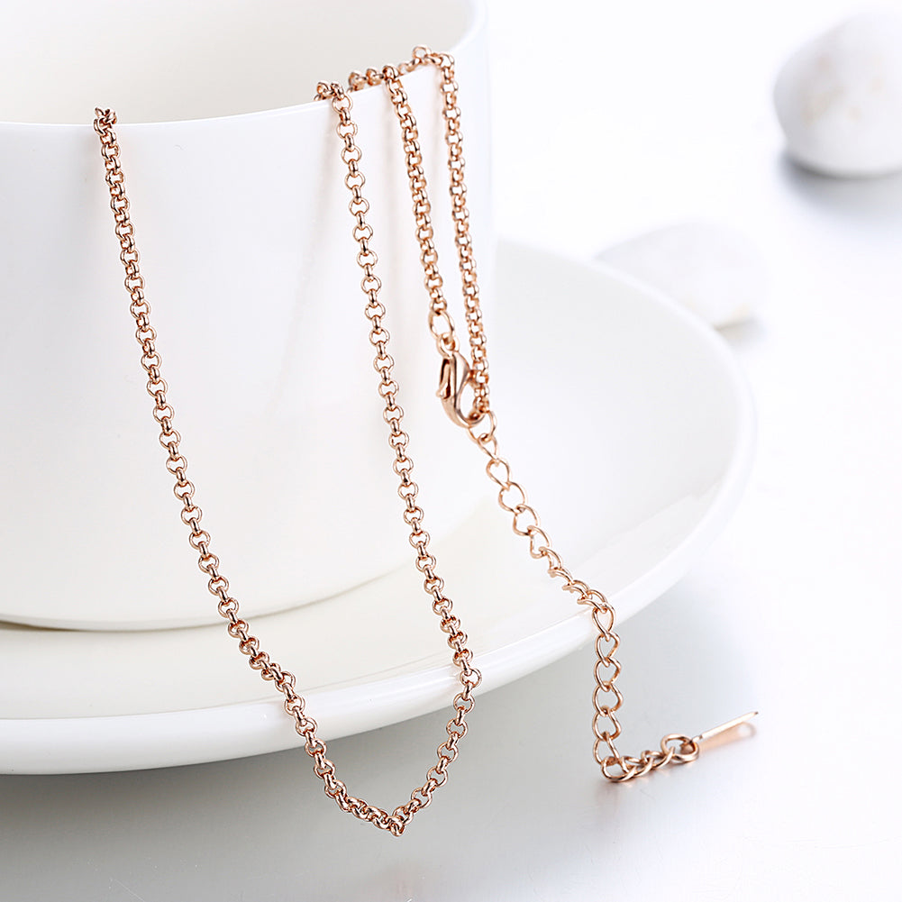 18K Rose Gold Plated Sleek Link Chain Necklace, , Golden NYC Jewelry, Golden NYC Jewelry jewelryjewelry deals, swarovski crystal jewelry, groupon jewelry,, jewelry for mom,