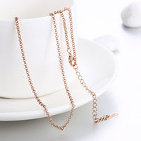 18K Rose Gold Plated Sleek Link Chain Necklace, , Golden NYC Jewelry, Golden NYC Jewelry jewelryjewelry deals, swarovski crystal jewelry, groupon jewelry,, jewelry for mom,