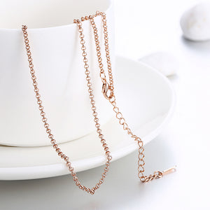 18K Rose Gold Plated Sleek Link Chain Necklace, , Golden NYC Jewelry, Golden NYC Jewelry  jewelryjewelry deals, swarovski crystal jewelry, groupon jewelry,, jewelry for mom,