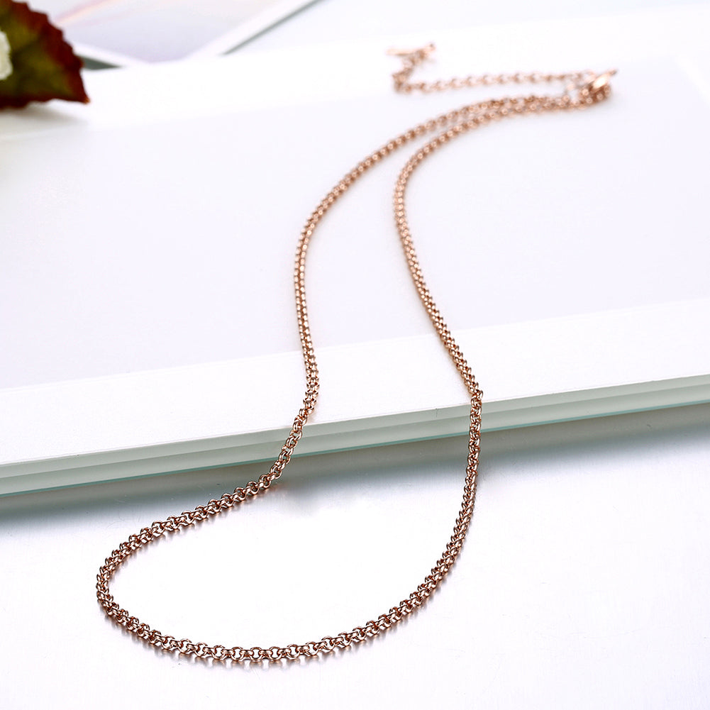 18K Rose Gold Plated Sleek Link Chain Necklace, , Golden NYC Jewelry, Golden NYC Jewelry jewelryjewelry deals, swarovski crystal jewelry, groupon jewelry,, jewelry for mom,