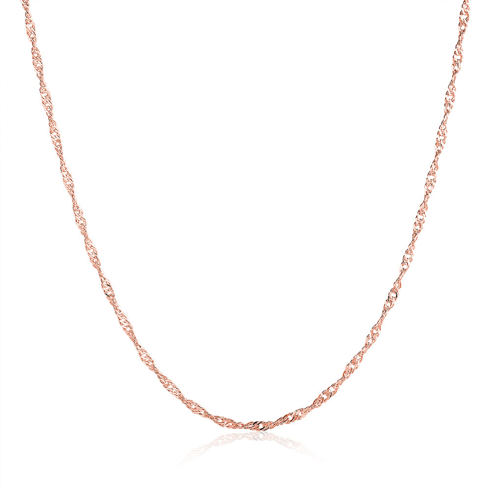 18K Rose Gold Plated Twisted Chain Necklace, , Golden NYC Jewelry, Golden NYC Jewelry  jewelryjewelry deals, swarovski crystal jewelry, groupon jewelry,, jewelry for mom,