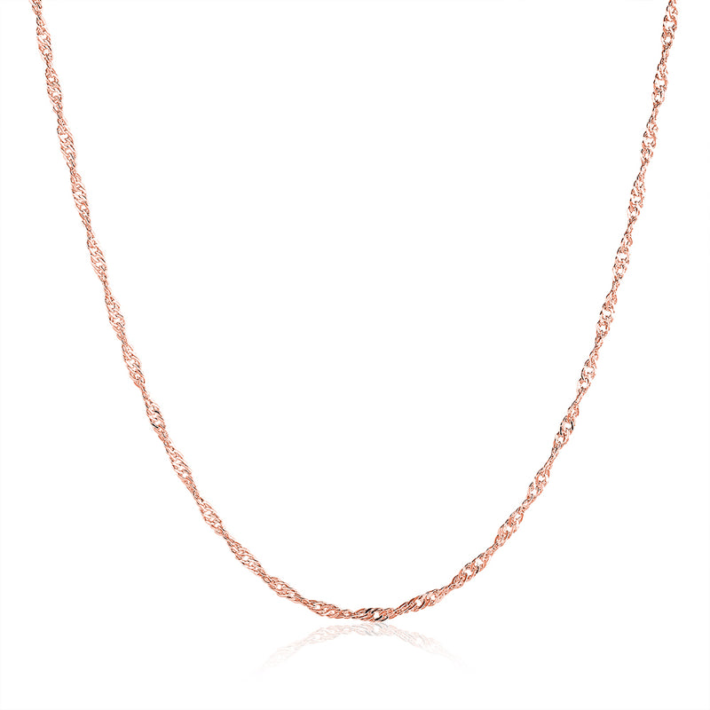 18K Rose Gold Plated Twisted Chain Necklace, , Golden NYC Jewelry, Golden NYC Jewelry  jewelryjewelry deals, swarovski crystal jewelry, groupon jewelry,, jewelry for mom,