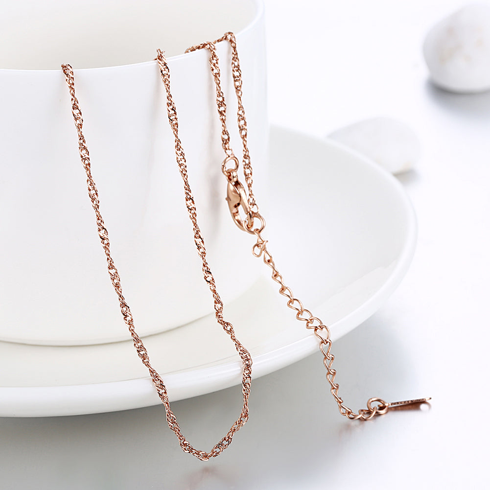 18K Rose Gold Plated Twisted Chain Necklace, , Golden NYC Jewelry, Golden NYC Jewelry jewelryjewelry deals, swarovski crystal jewelry, groupon jewelry,, jewelry for mom,