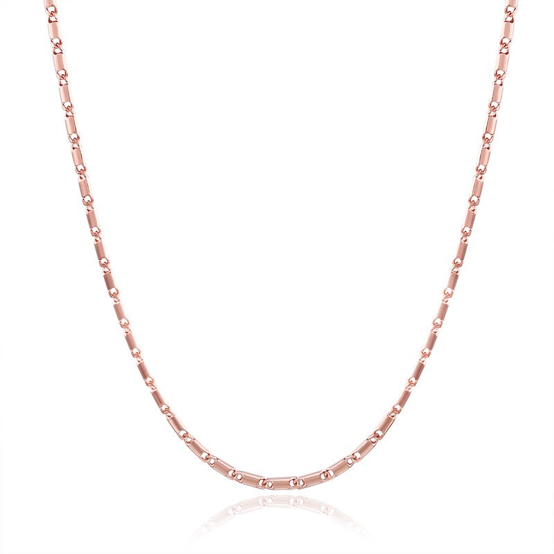 18K Rose Gold Plated Mini Curb Chain Necklace, , Golden NYC Jewelry, Golden NYC Jewelry jewelryjewelry deals, swarovski crystal jewelry, groupon jewelry,, jewelry for mom,