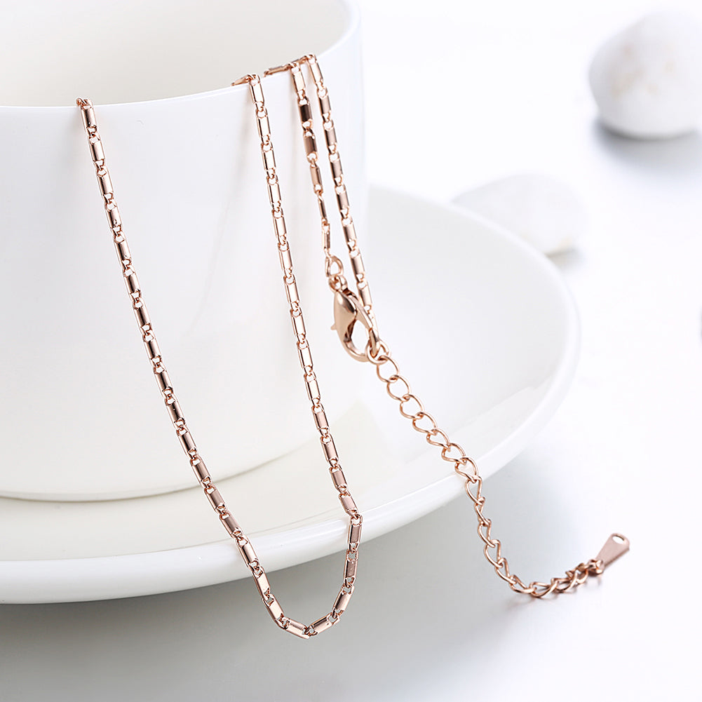 18K Rose Gold Plated Mini Curb Chain Necklace, , Golden NYC Jewelry, Golden NYC Jewelry jewelryjewelry deals, swarovski crystal jewelry, groupon jewelry,, jewelry for mom,