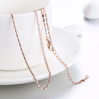 18K Rose Gold Plated Mini Curb Chain Necklace, , Golden NYC Jewelry, Golden NYC Jewelry jewelryjewelry deals, swarovski crystal jewelry, groupon jewelry,, jewelry for mom,