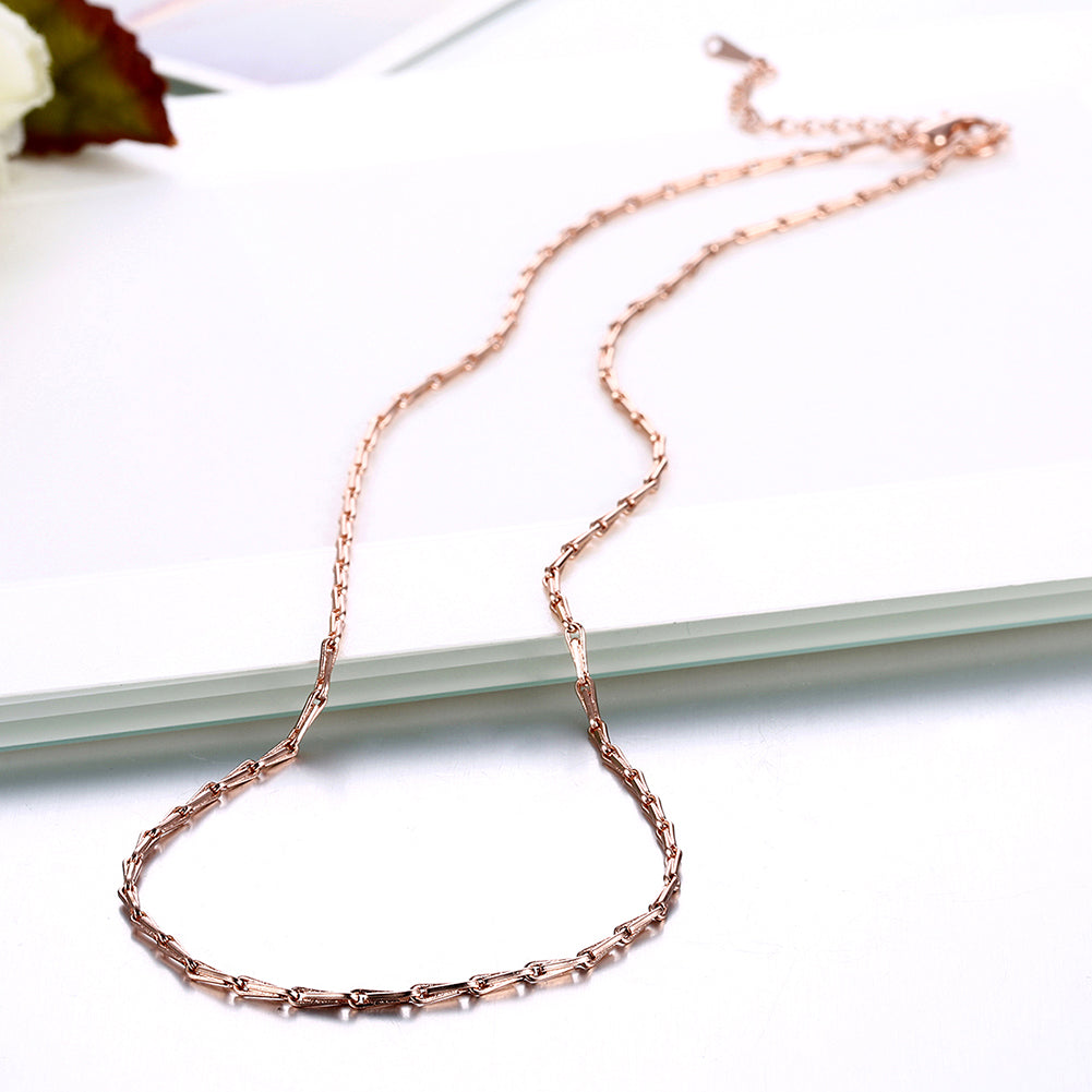 18K Rose Gold Plated Mini Curb Chain Necklace, , Golden NYC Jewelry, Golden NYC Jewelry jewelryjewelry deals, swarovski crystal jewelry, groupon jewelry,, jewelry for mom,
