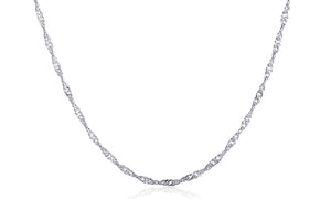 18K White Gold Plated Twisted Roc Chain Necklace, , Golden NYC Jewelry, Golden NYC Jewelry  jewelryjewelry deals, swarovski crystal jewelry, groupon jewelry,, jewelry for mom,
