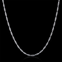 18K White Gold Plated Twisted Roc Chain Necklace, , Golden NYC Jewelry, Golden NYC Jewelry jewelryjewelry deals, swarovski crystal jewelry, groupon jewelry,, jewelry for mom,