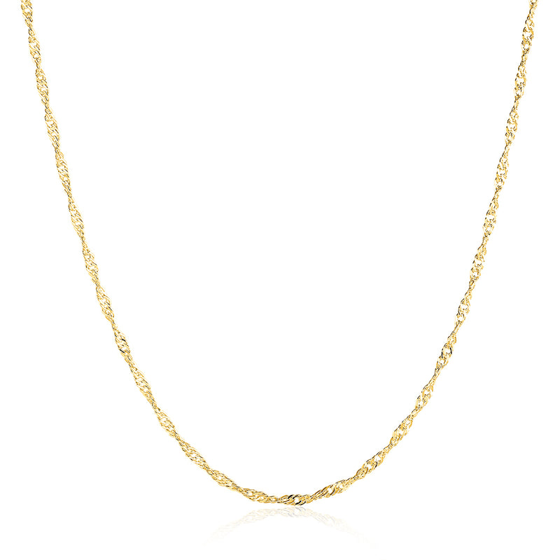 18K Gold Plated Twisted Singapore Chain Necklace, , Golden NYC Jewelry, Golden NYC Jewelry jewelryjewelry deals, swarovski crystal jewelry, groupon jewelry,, jewelry for mom,