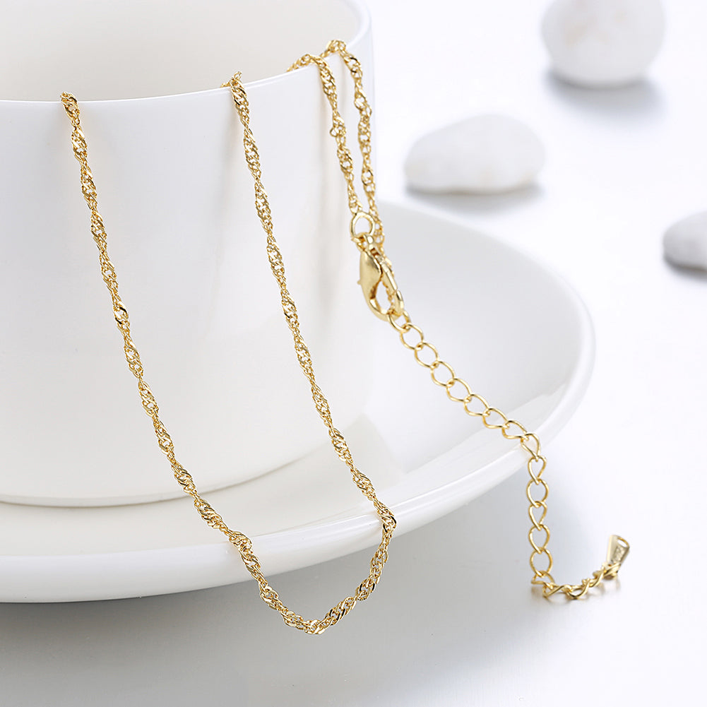 18K Gold Plated Twisted Singapore Chain Necklace, , Golden NYC Jewelry, Golden NYC Jewelry jewelryjewelry deals, swarovski crystal jewelry, groupon jewelry,, jewelry for mom,