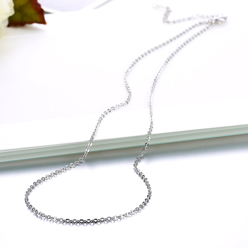 18K White Gold Plated Singapore Chain 18