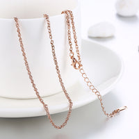 18K Rose Gold Plated Mini Twisted Chain Necklace, , Golden NYC Jewelry, Golden NYC Jewelry jewelryjewelry deals, swarovski crystal jewelry, groupon jewelry,, jewelry for mom,