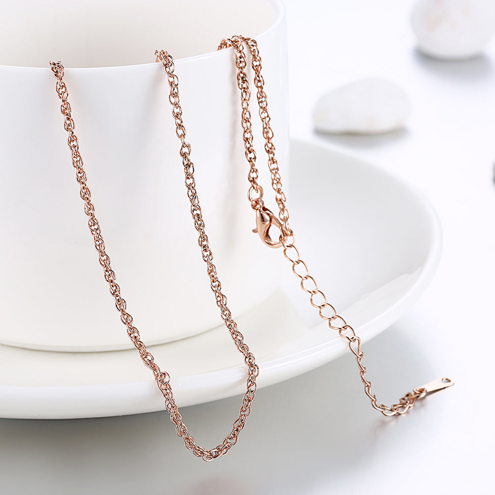 18K Rose Gold Plated Mini Twisted Chain Necklace, , Golden NYC Jewelry, Golden NYC Jewelry  jewelryjewelry deals, swarovski crystal jewelry, groupon jewelry,, jewelry for mom,