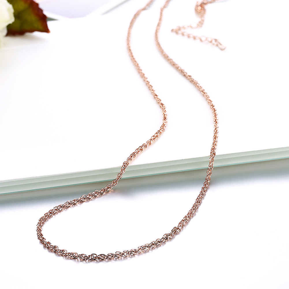 18K Rose Gold Plated Mini Twisted Chain Necklace, , Golden NYC Jewelry, Golden NYC Jewelry jewelryjewelry deals, swarovski crystal jewelry, groupon jewelry,, jewelry for mom,