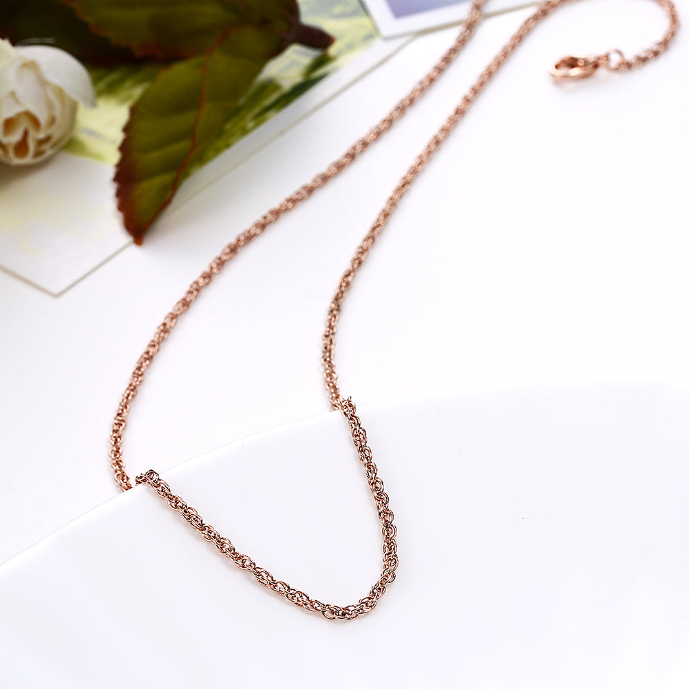 18K Rose Gold Plated Mini Twisted Chain Necklace, , Golden NYC Jewelry, Golden NYC Jewelry jewelryjewelry deals, swarovski crystal jewelry, groupon jewelry,, jewelry for mom,