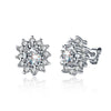 Sapphire Stud Earrings Set in 18K White Gold Plated - Golden NYC Jewelry www.goldennycjewelry.com fashion jewelry for women