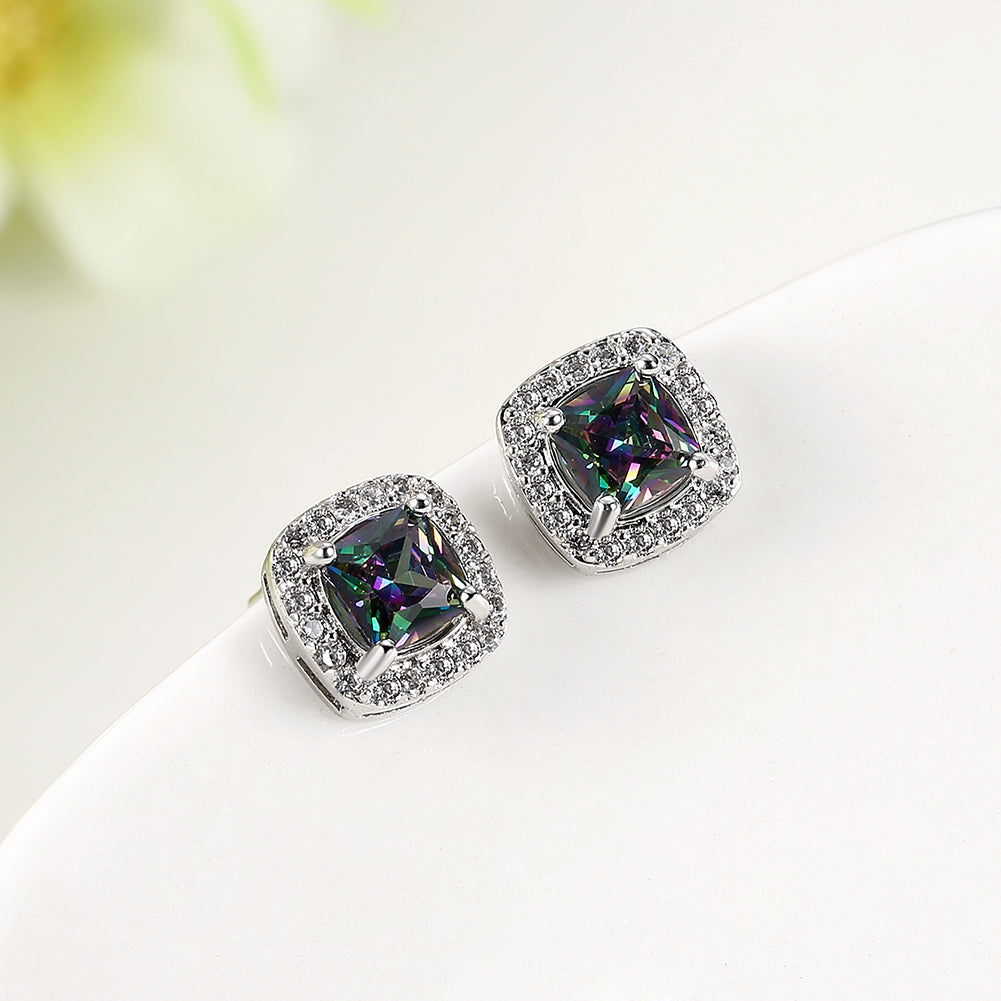 Swarovski Elements Mystic Topaz Stud Earrings