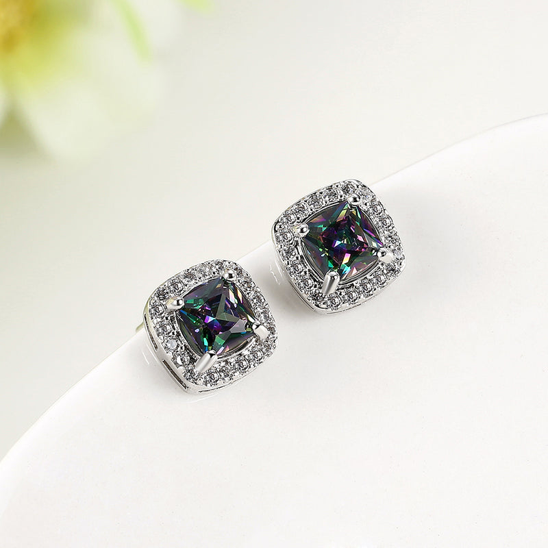 Swarovski Elements Mystic Topaz Stud Earrings