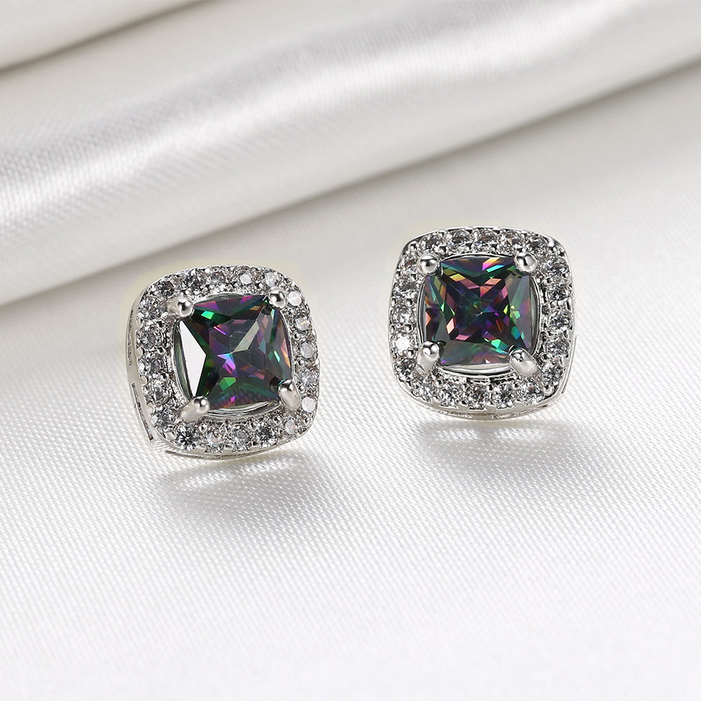 Swarovski Elements Mystic Topaz Stud Earrings