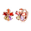 Rainbow Floral Austrian Clip On in 14K Rose Gold