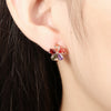 Rainbow Floral Austrian Clip On in 14K Rose Gold