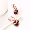 Red Heart Shaped Drop Earrings