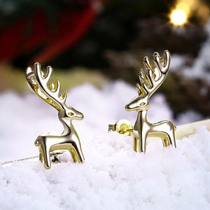 Santa's Reindeers Stud Earrings
