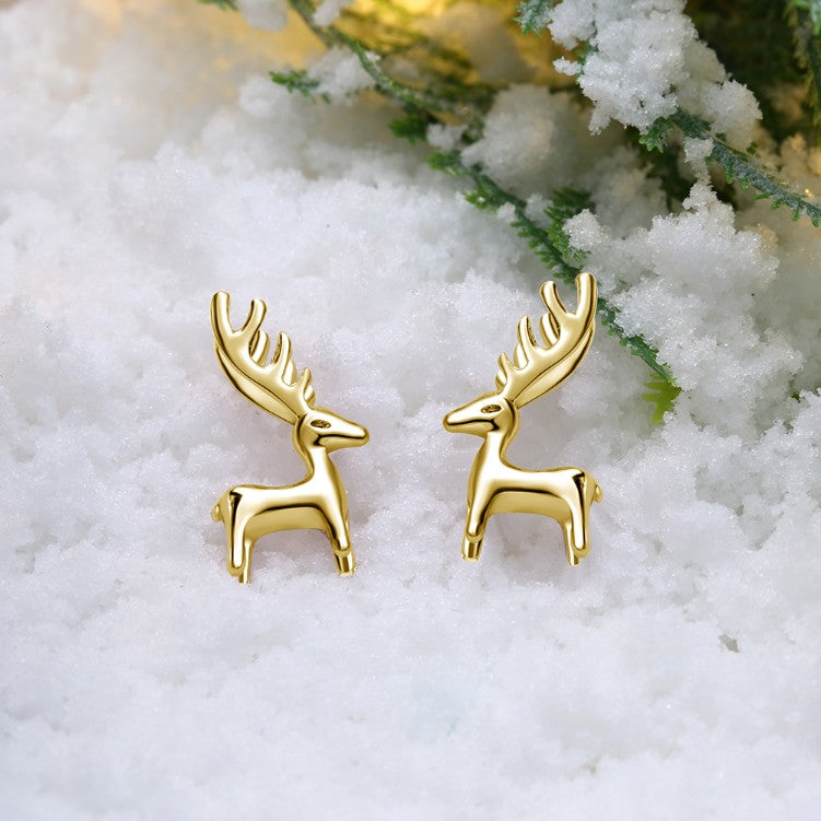 Santa's Reindeers Stud Earrings