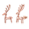 18K Gold Plated Classic Reindeer Design Stud Earrings - Three Options Available, , Golden NYC Jewelry, Golden NYC Jewelry jewelryjewelry deals, swarovski crystal jewelry, groupon jewelry,, jewelry for mom,