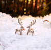 18K Gold Plated Classic Reindeer Design Stud Earrings - Three Options Available, , Golden NYC Jewelry, Golden NYC Jewelry jewelryjewelry deals, swarovski crystal jewelry, groupon jewelry,, jewelry for mom,