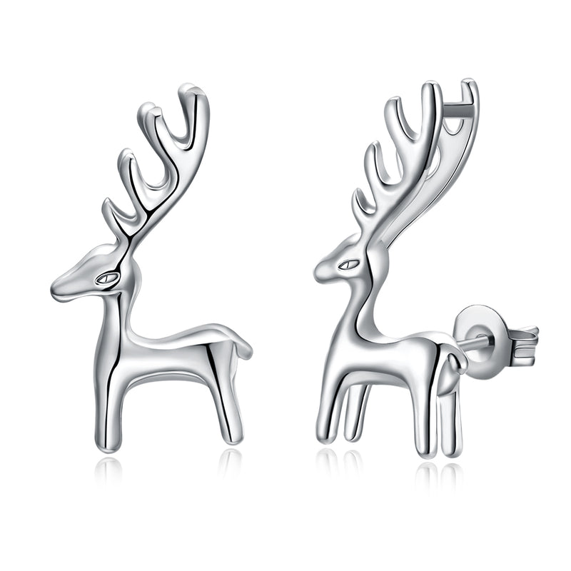 18K Gold Plated Classic Reindeer Design Stud Earrings - Three Options Available, , Golden NYC Jewelry, Golden NYC Jewelry jewelryjewelry deals, swarovski crystal jewelry, groupon jewelry,, jewelry for mom,