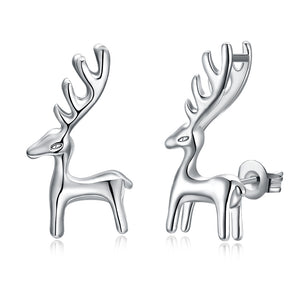 18K Gold Plated Classic Reindeer Design Stud Earrings - Three Options Available, , Golden NYC Jewelry, Golden NYC Jewelry  jewelryjewelry deals, swarovski crystal jewelry, groupon jewelry,, jewelry for mom,