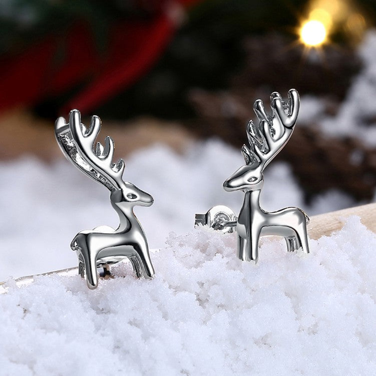 Santa's Reindeers Stud Earrings