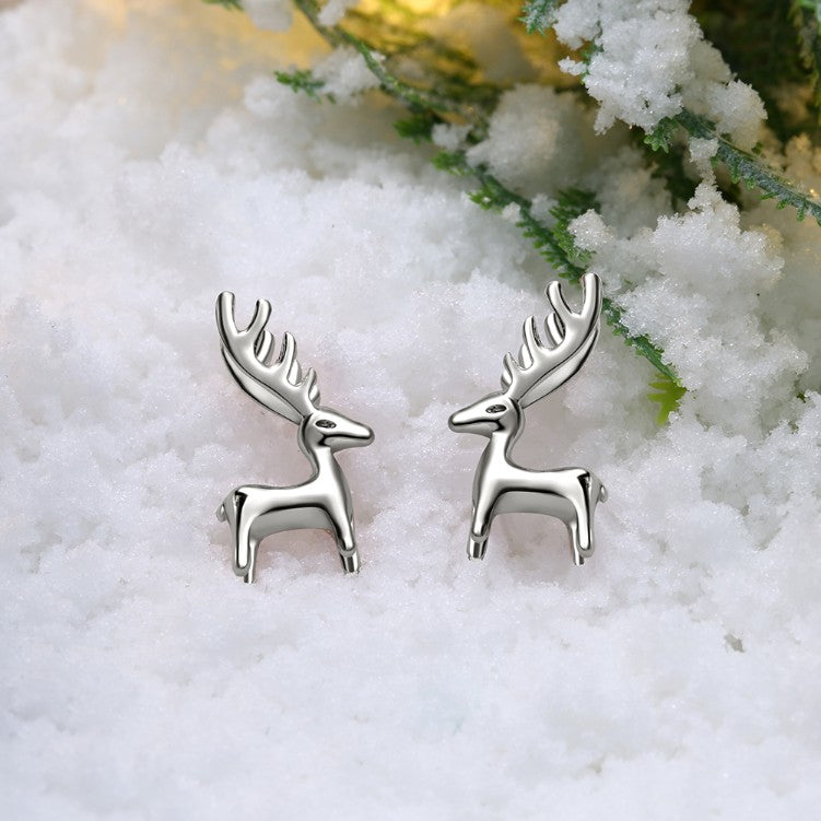 Santa's Reindeers Stud Earrings