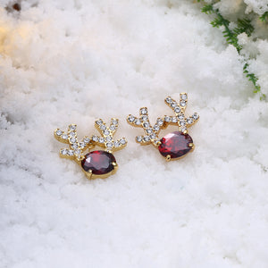 14K Gold Plated Christmas Reindeer Elements Earrings- Multiple Options Available