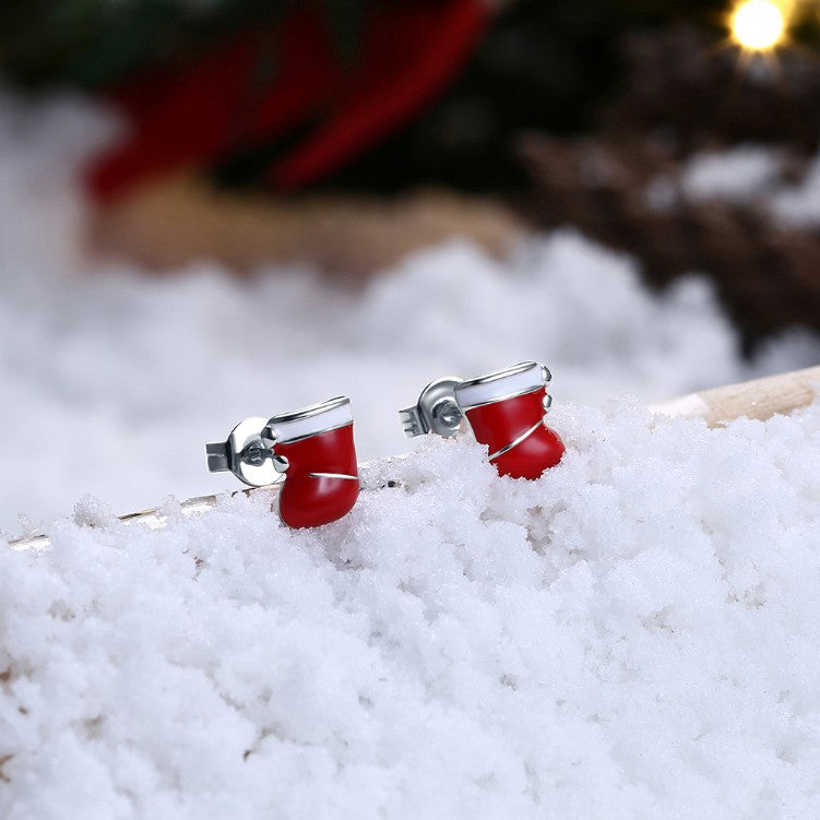 Christmas Red Stocking Stud Earrings, Earring, Golden NYC Jewelry, Golden NYC Jewelry  jewelryjewelry deals, swarovski crystal jewelry, groupon jewelry,, jewelry for mom, 