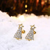 Austrian Crystal Filled Christmas Tree Stud Earrings