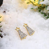 Swarovski Crystal Filled Christmas Tree Stud Earrings
