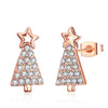 Swarovski Crystal Filled Christmas Tree Stud Earrings
