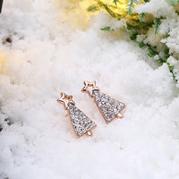Swarovski Crystal Filled Christmas Tree Stud Earrings