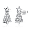 Swarovski Crystal Filled Christmas Tree Stud Earrings