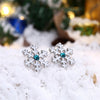 Winter Snowflake Textured Stud Earring