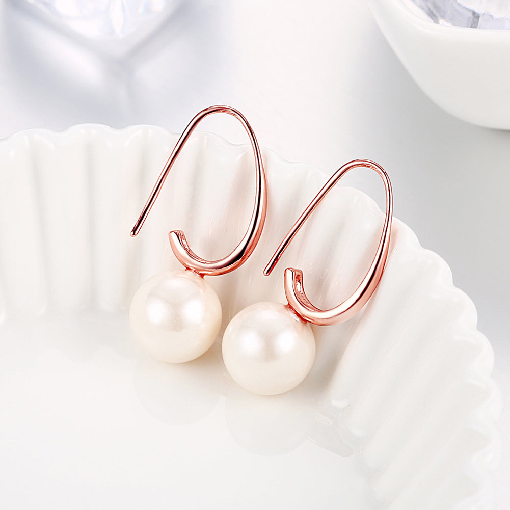 Freshwater Pearl Dangling Curved Earrings, Earring, Golden NYC Jewelry, Golden NYC Jewelry jewelryjewelry deals, swarovski crystal jewelry, groupon jewelry,, jewelry for mom, 